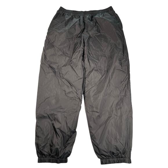 Tek Gear Pants Mens Large Black Gray Jersey Lined Windbreaker Vintage Y2K - Picture 1 of 16